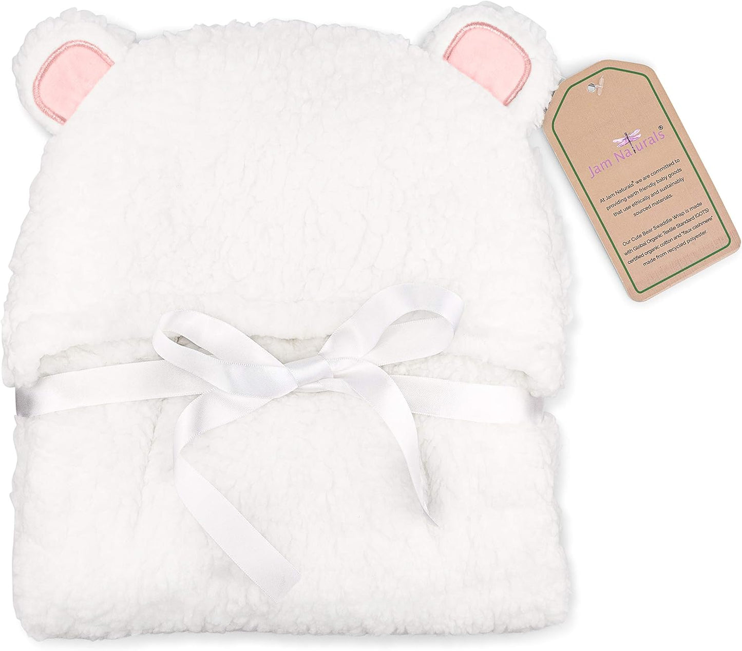 - Baby Swaddle Blanket, Cute Bear Organic Receiving Swaddling Wrap, Newborn Baby Girl Soft Plush Registry Gift (Pink 3-6M)