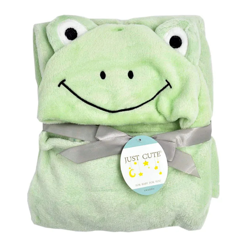 Lovely Fleece Baby Bath Towel Cute Animal Shape Kid Hooded Baby Towel Bathrobe Cloak Baby Receiving Blanket Neonatal Hold to Be