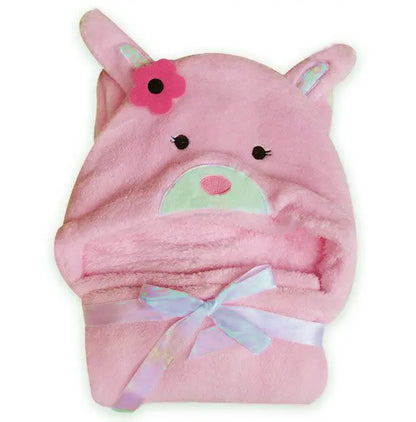 Lovely Fleece Baby Bath Towel Cute Animal Shape Kid Hooded Baby Towel Bathrobe Cloak Baby Receiving Blanket Neonatal Hold to Be